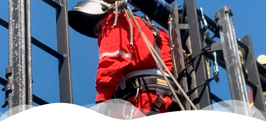 Rescue team for work at height